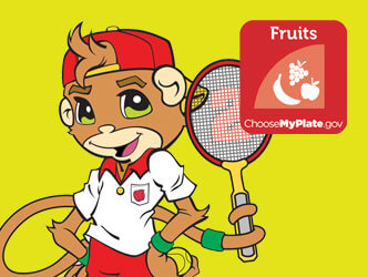 Illustration of Fuji and fruits icon